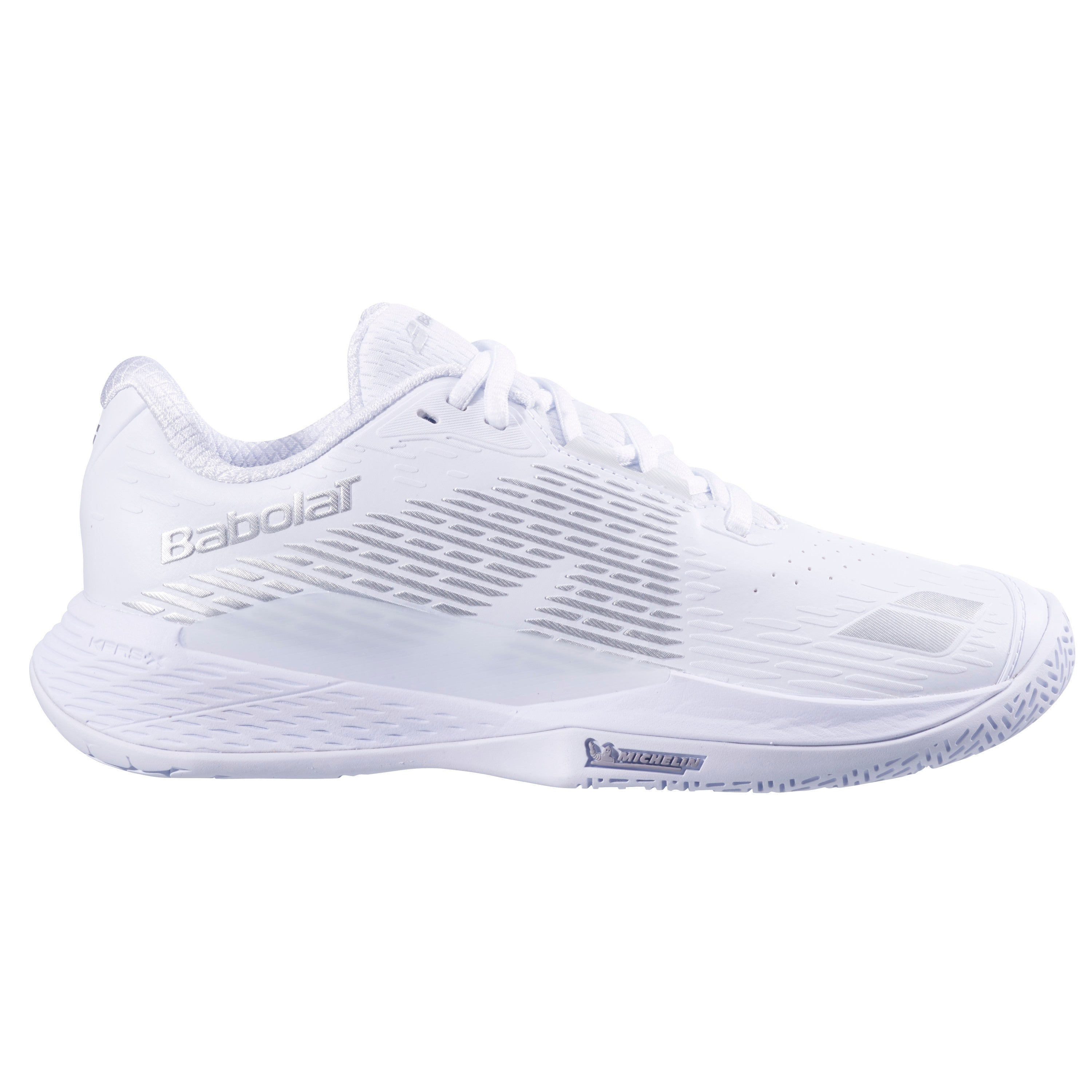 Babolat Propulse Storm All Court Women's Shoe - White / Silver - side view
