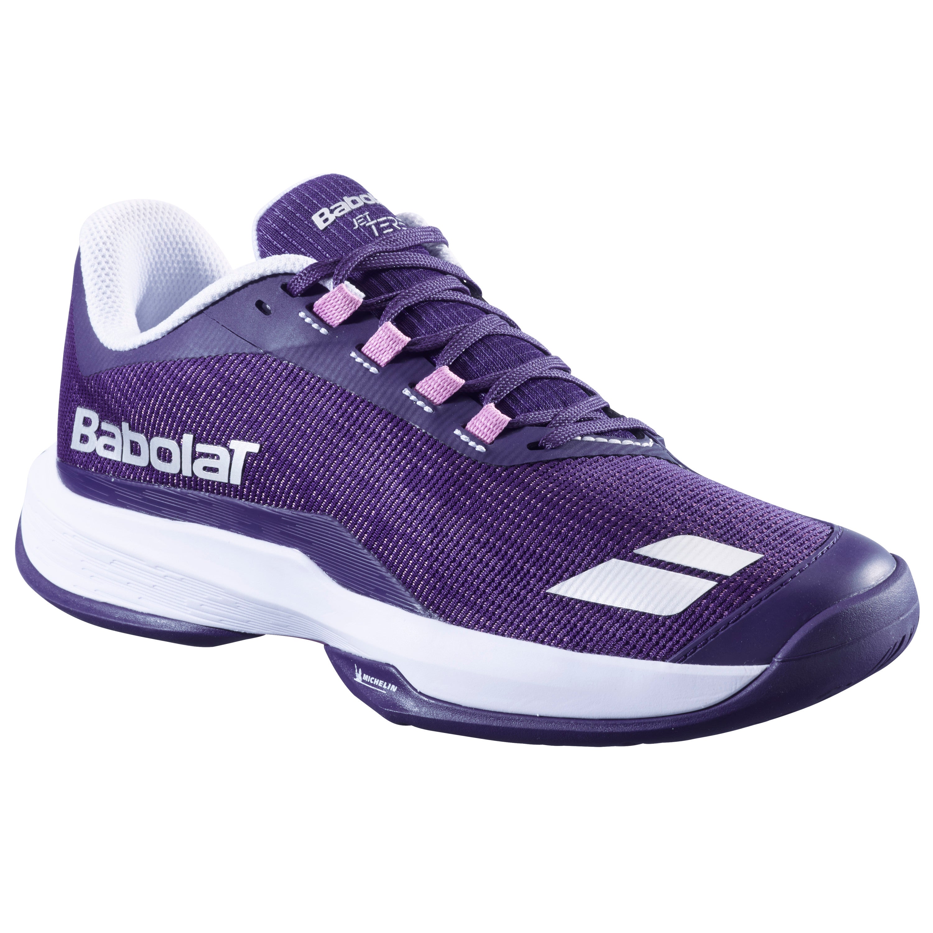 Babolat Jet Tere 2 All Court Women's Shoe 2026 - Dark Purple / Silver - three-quarter view