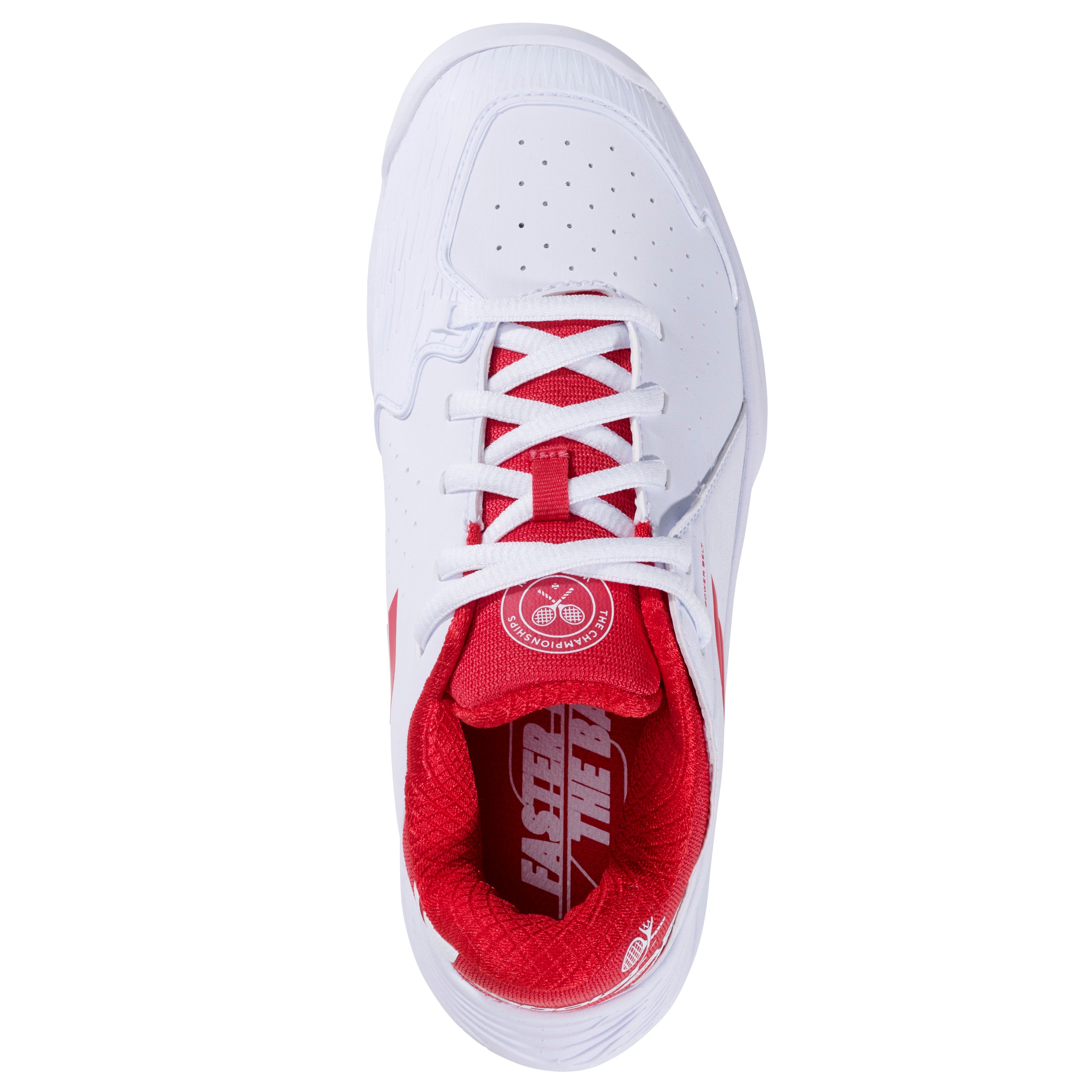 Babolat Propulse Junior All Court Wimbledon Jr Tennis Shoes - White / Red - top view