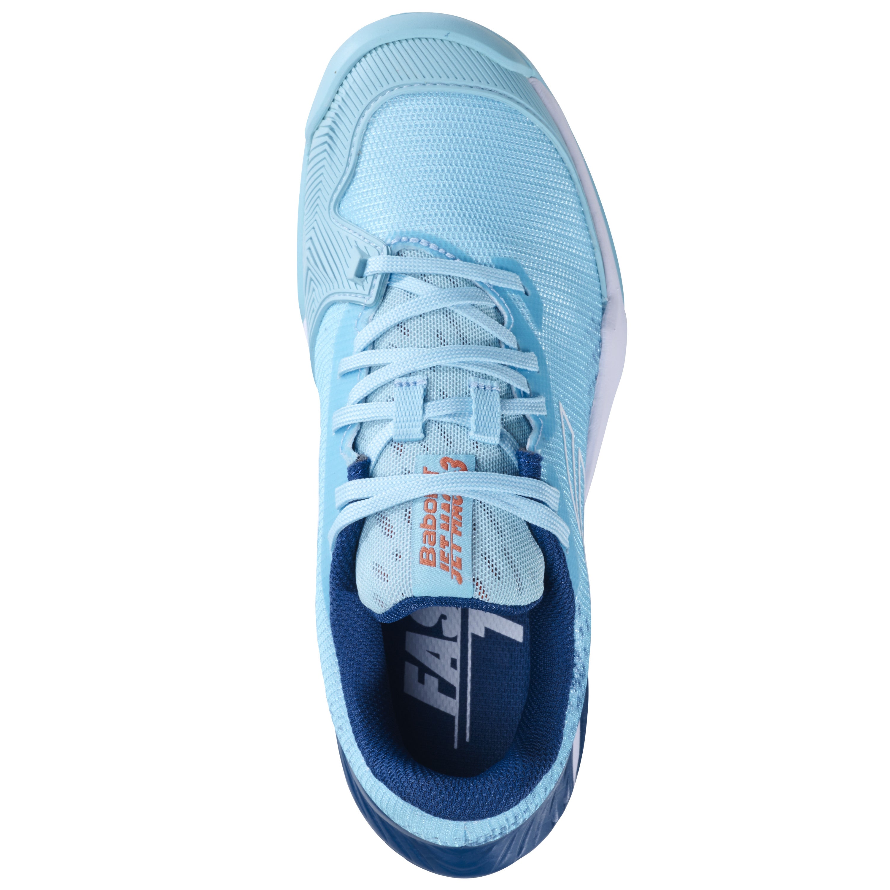 Babolat Jet Mach 3 Junior All Court Shoe - Angel Blue - top view