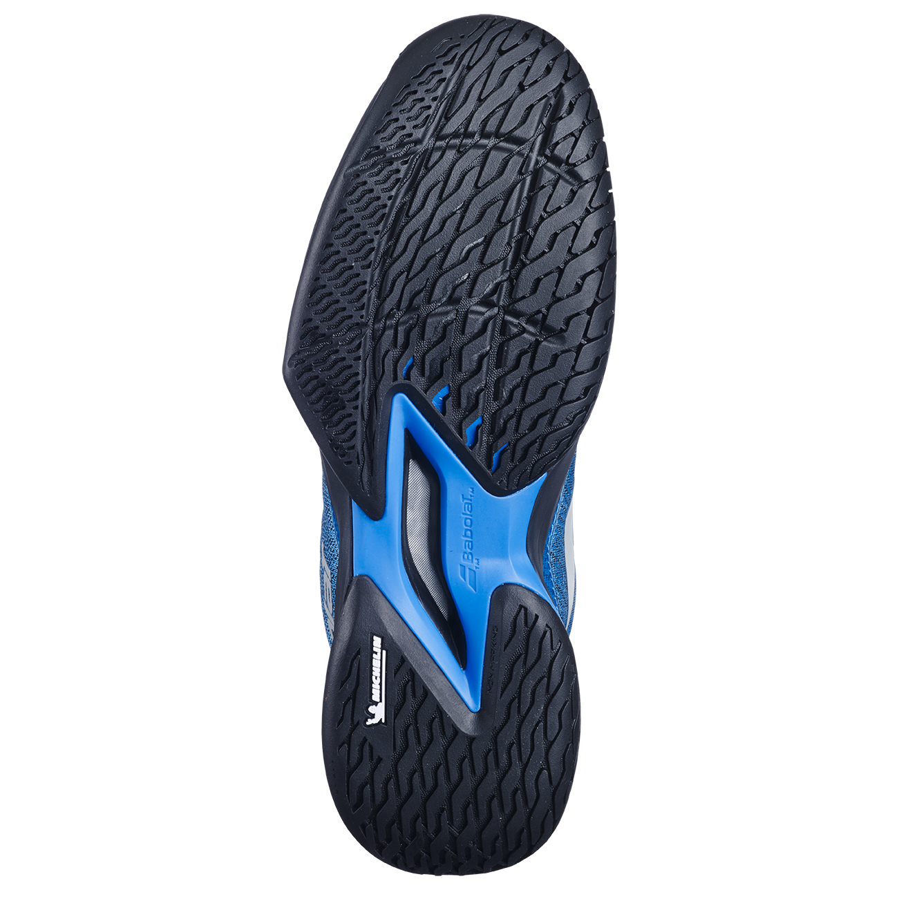 Babolat Jet Mach Pickleball Men's Shoes - Blue/Black - sole view