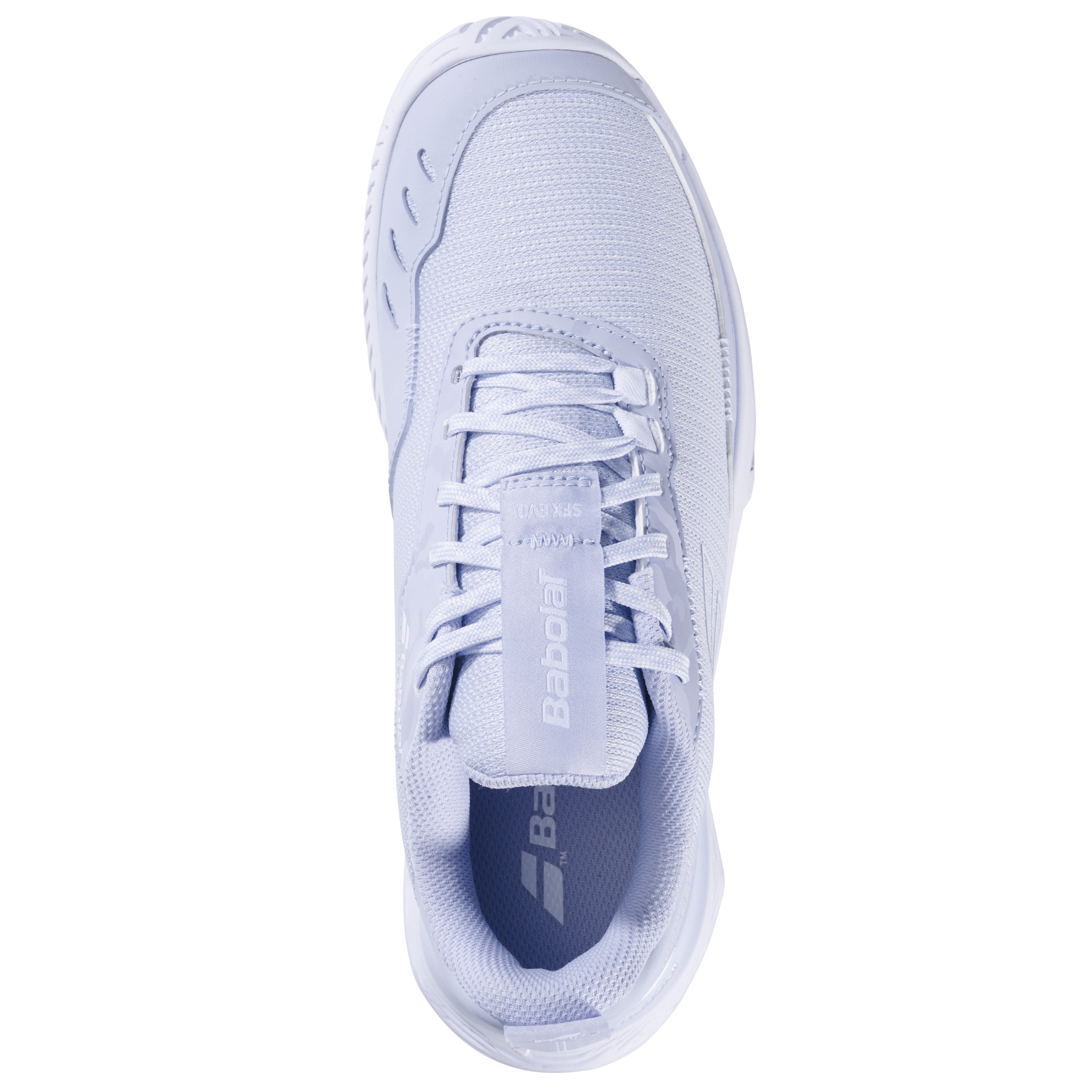 Babolat SFX Evo All Court Women's Shoe - Xenon Blue/White - top view