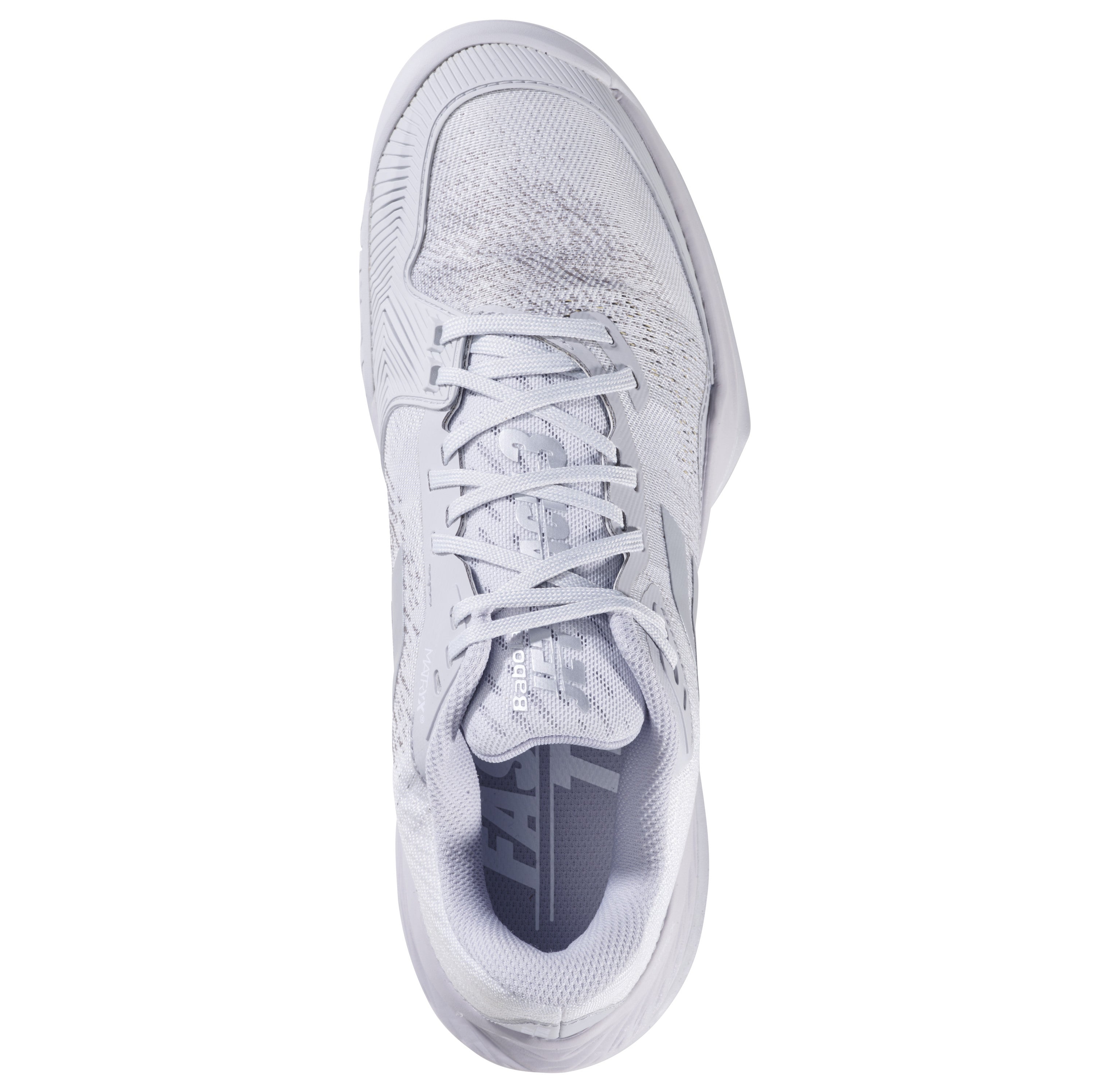 Babolat Jet Mach 3 All Court Women's Shoe 2025 - White/Grey - top view