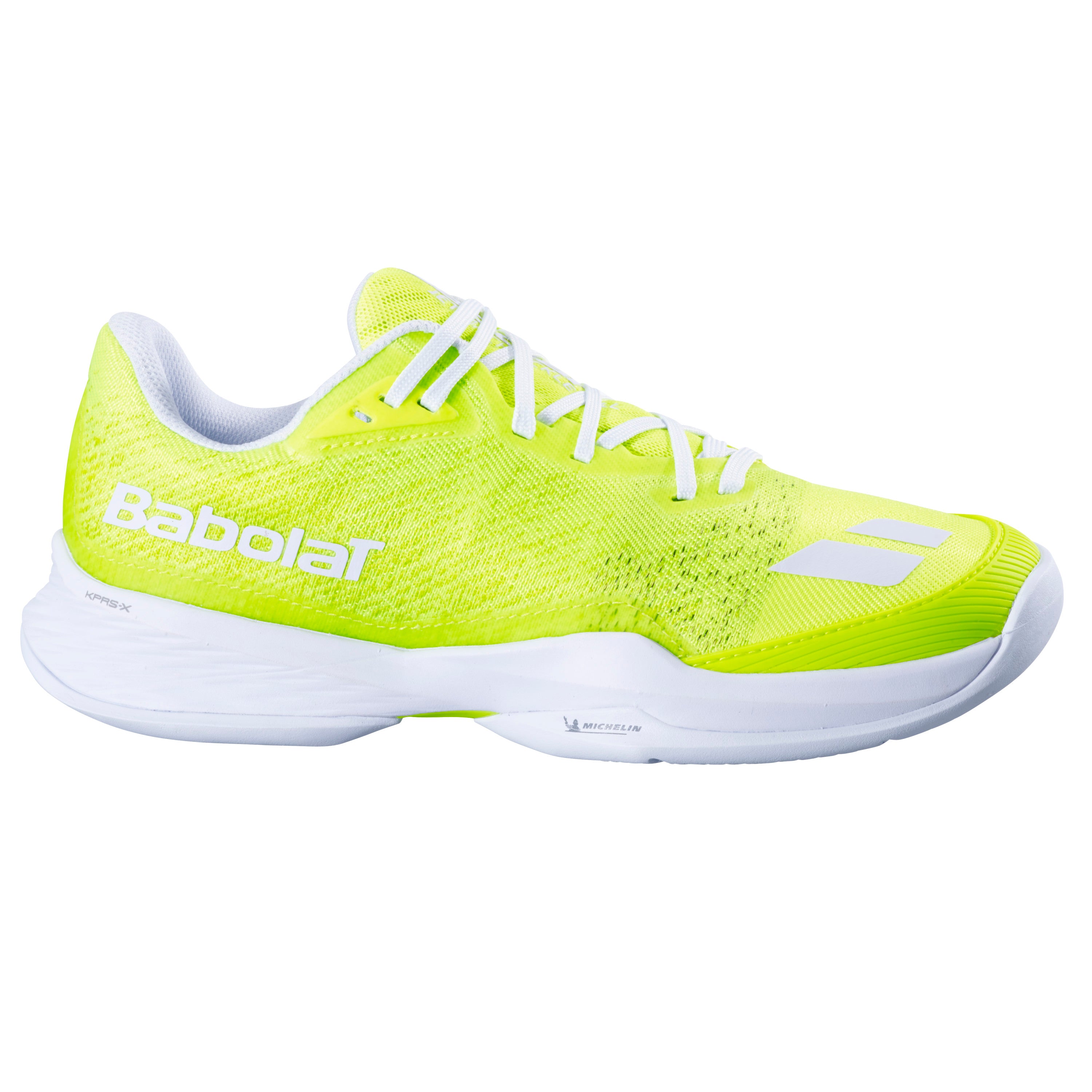 Babolat Jet Mach Pickleball Women's Shoe - FluoYellow/White - side view