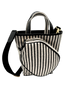 The Alexis Designer Pickleball Bag: Black & White Stripe