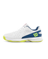Wilson Rush Pro L Junior Tennis Shoe - Snow White / Snow White / Ensign Blue - view 1