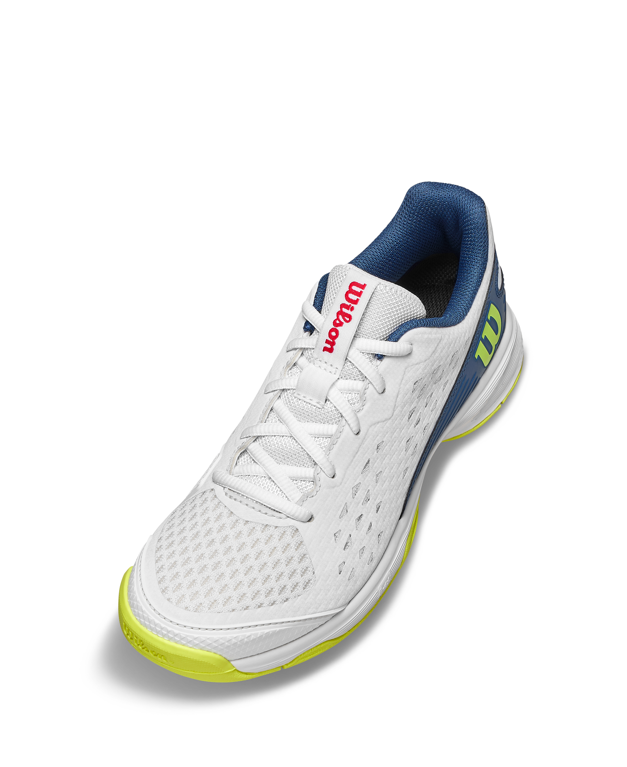Wilson Rush Pro L Junior Tennis Shoe - Snow White / Snow White / Ensign Blue - view 2
