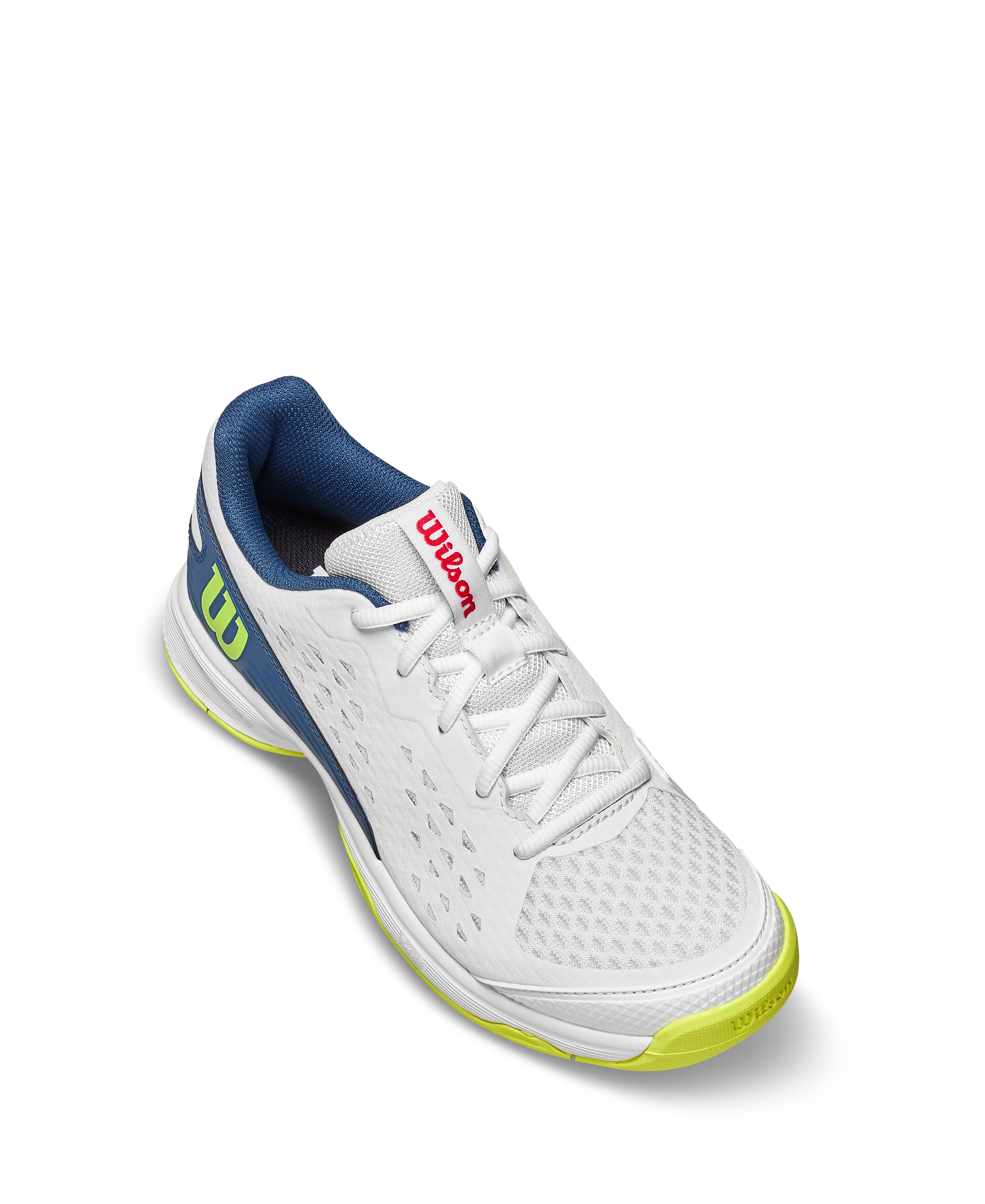 Wilson Rush Pro L Junior Tennis Shoe - Snow White / Snow White / Ensign Blue - view 8