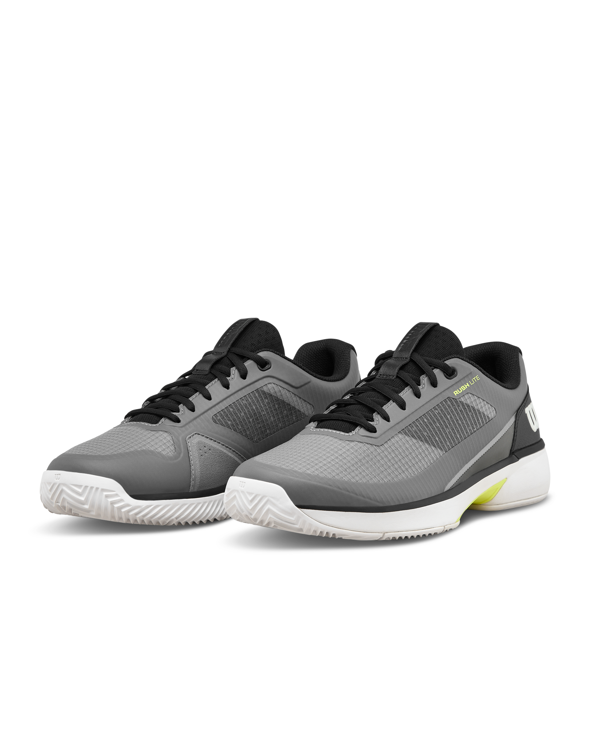 Wilson Rush Lite 5 Clay Men's Tennis Shoe - Titanium / Black / Safety Yellow - view 4