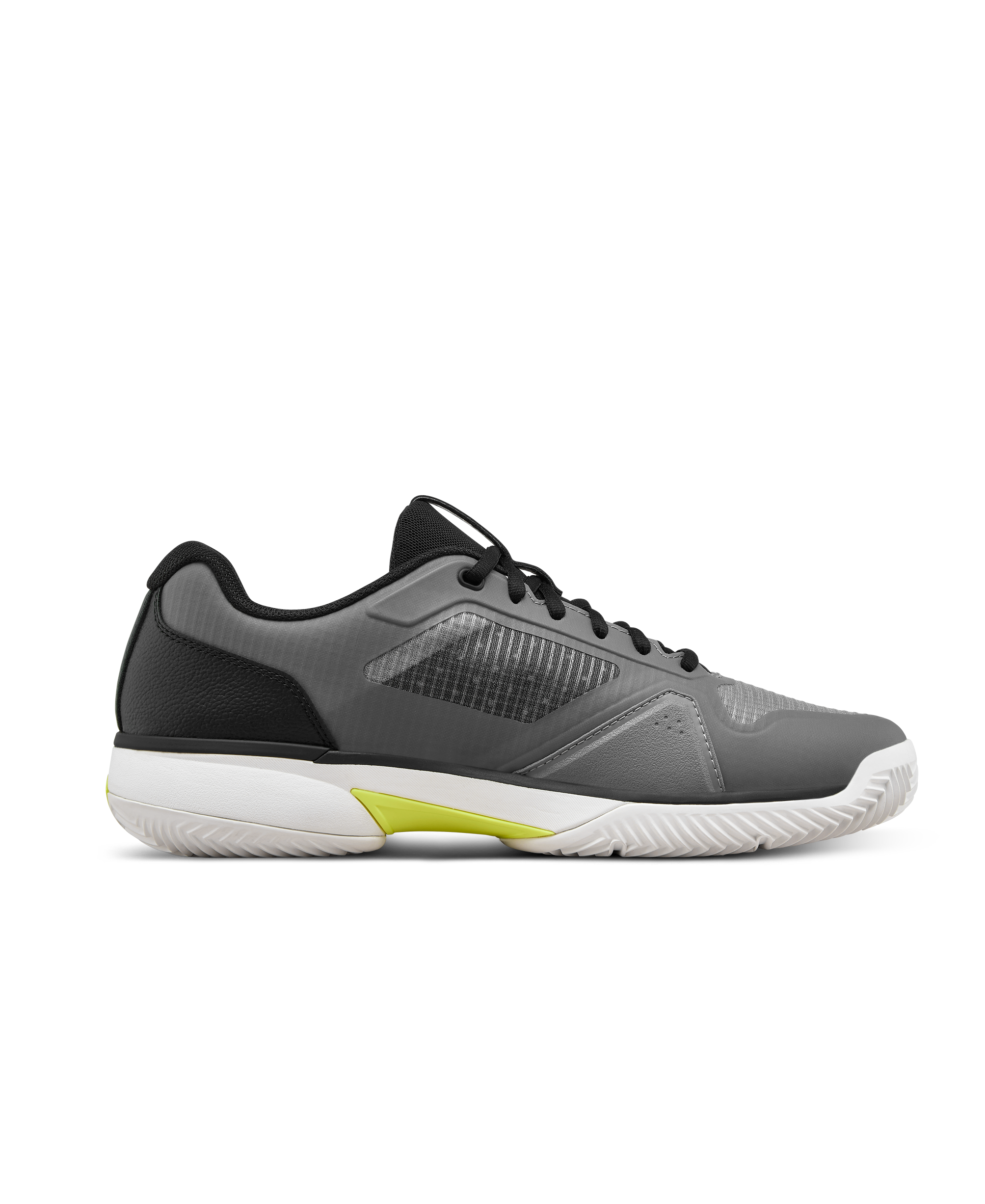Wilson Rush Lite 5 Clay Men's Tennis Shoe - Titanium / Black / Safety Yellow - view 3
