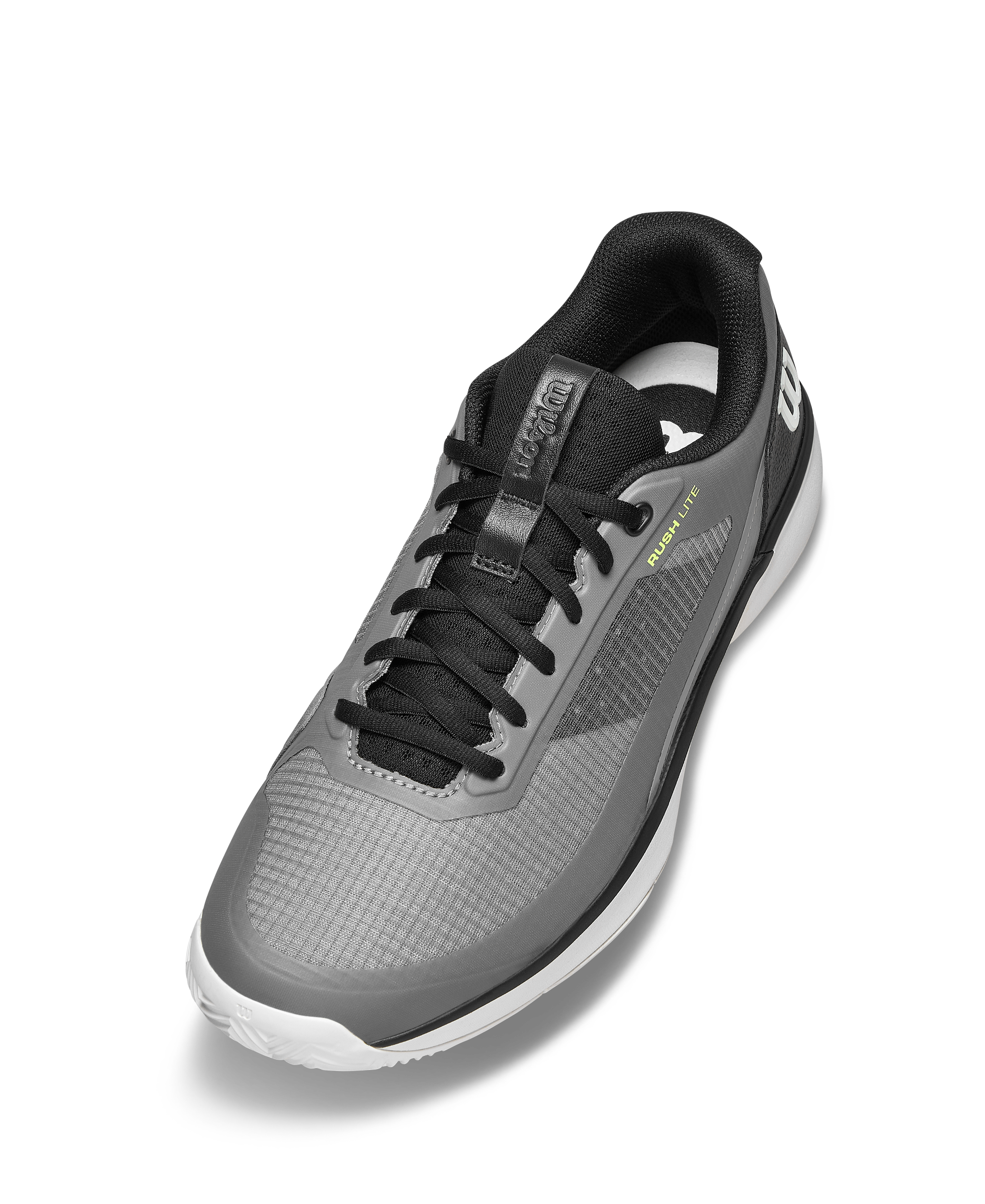 Wilson Rush Lite 5 Clay Men's Tennis Shoe - Titanium / Black / Safety Yellow - view 2