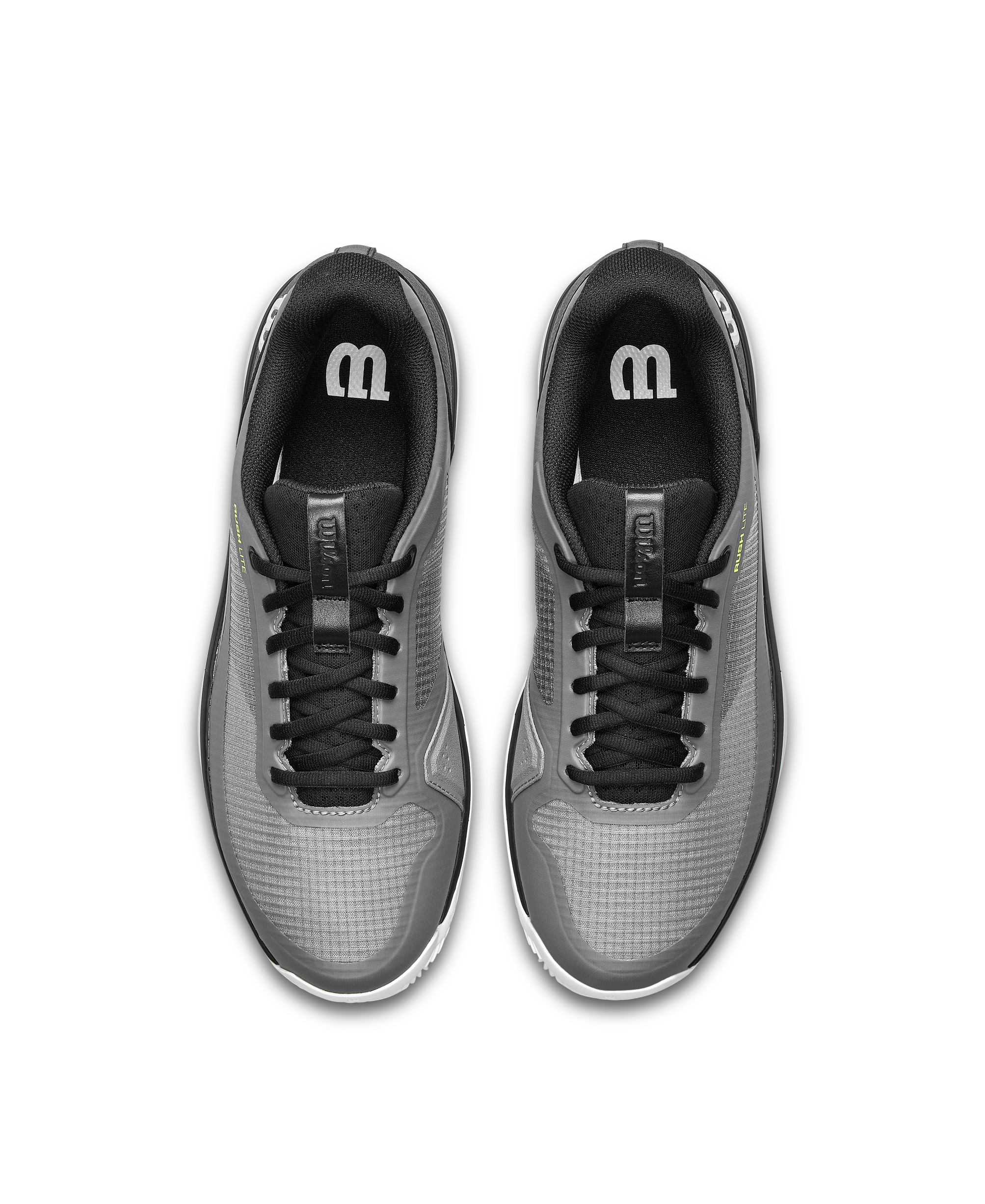 Wilson Rush Lite 5 Clay Men's Tennis Shoe - Titanium / Black / Safety Yellow - view 6