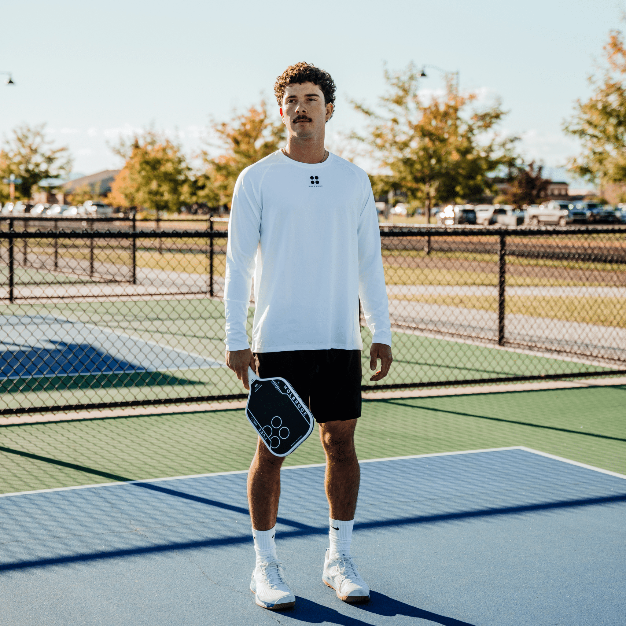 Holbrook Fuze VantaGrit Pickleball Paddle - on court 2